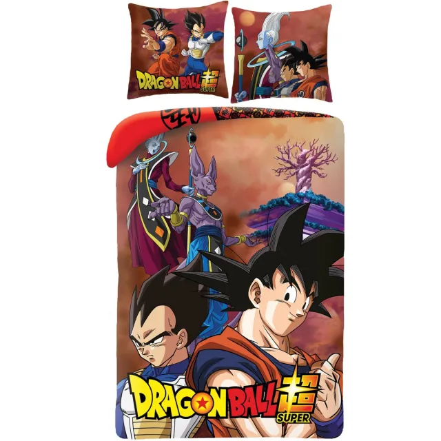 Dragon Ball Z dekbedovertrek Goku en Vegeta 140 x 200 cm polyester Multicolor