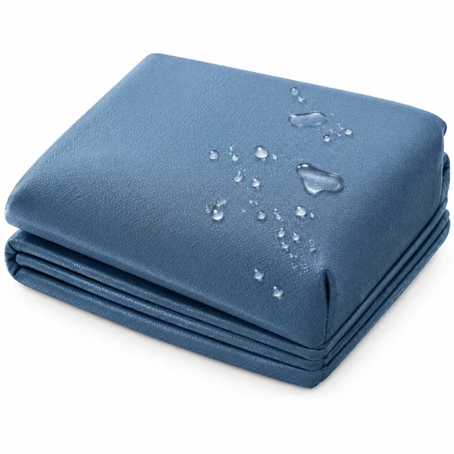 SWGOTA Waterdichte matrashoes 200 x 200 cm, blauw, geborstelde stof, voor matrassen tot 30 cm hoog, 1 stuk