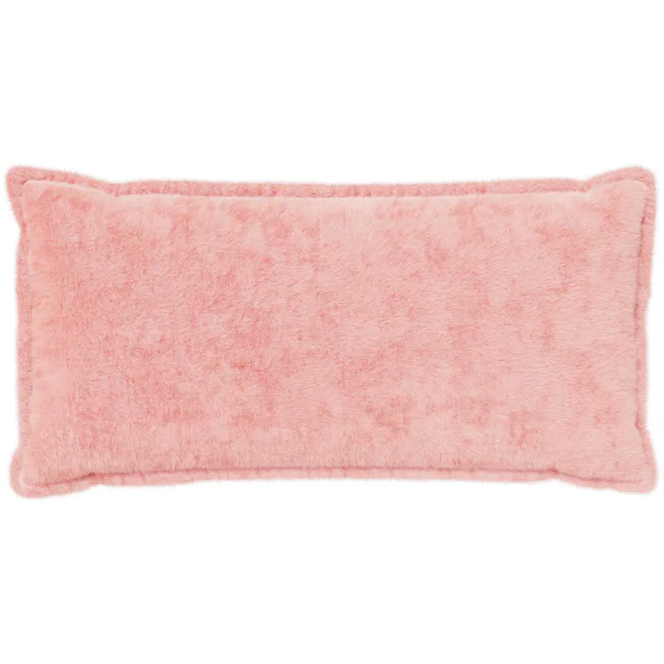 vidaXL Kussensloop 12 st HOUTEN Roze 40 x 80 cm Nep Konijnenbont