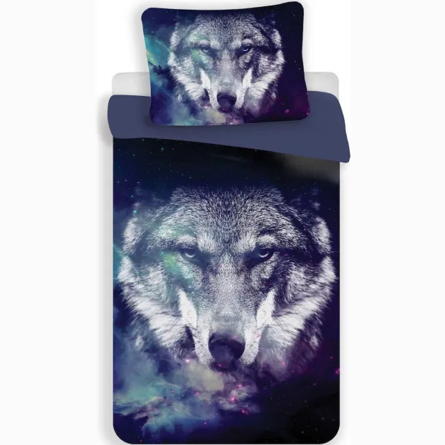 Animal Pictures Dekbedovertrek Wolf - Polyester Zwart