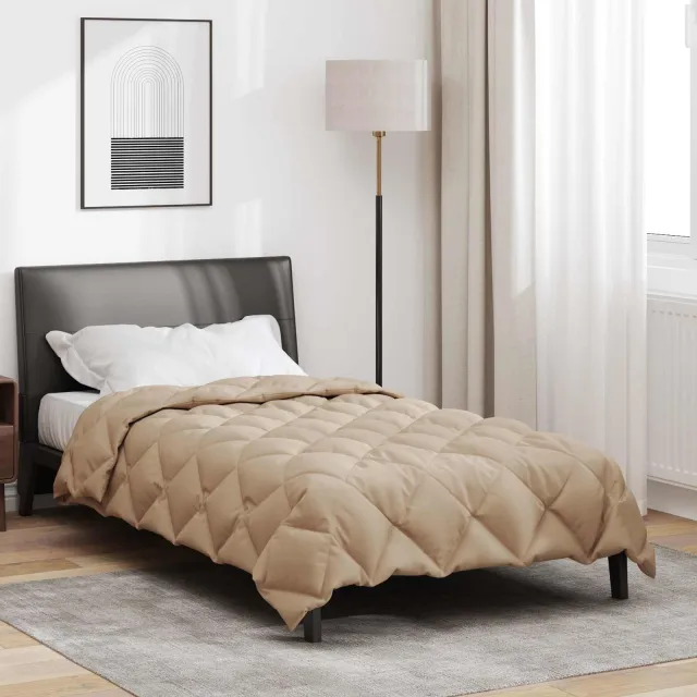 vidaXL Winter Dekbed 140 x 200 cm 450 gsm Microvezel Taupe