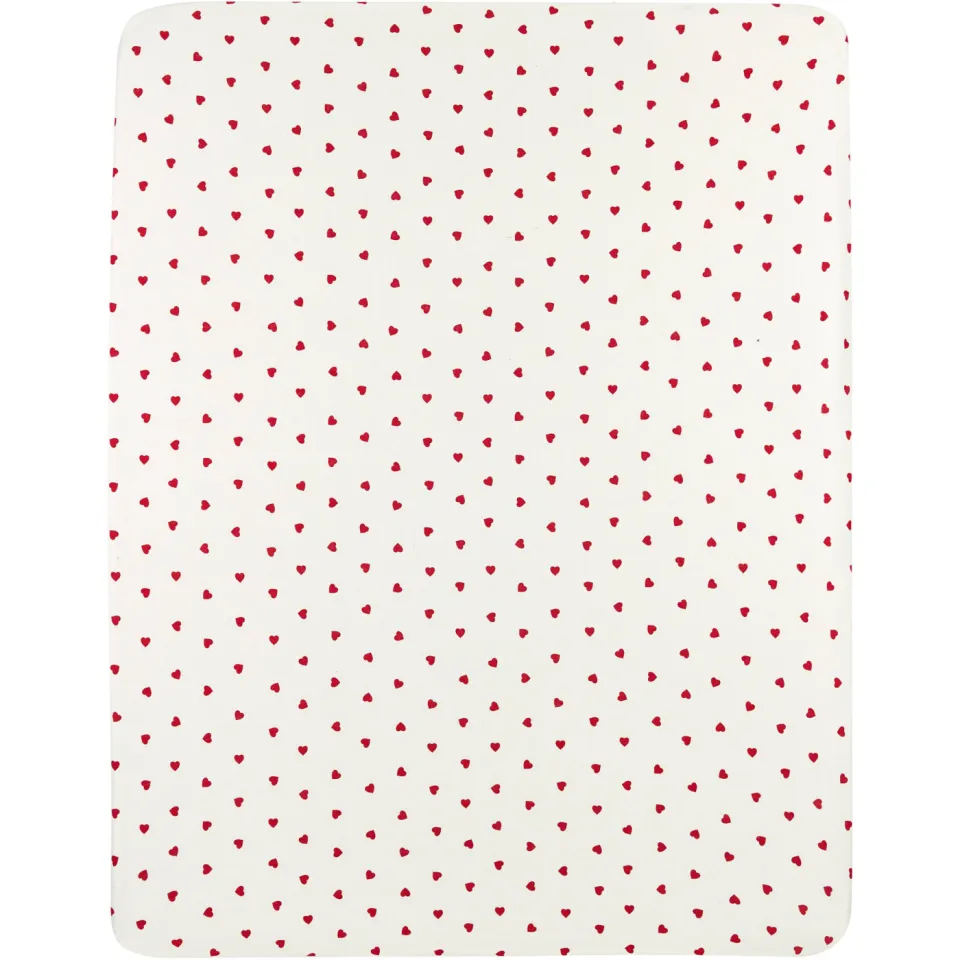 Meyco boxmatras hoeslaken Sweet Heart wit/rood, foto 2