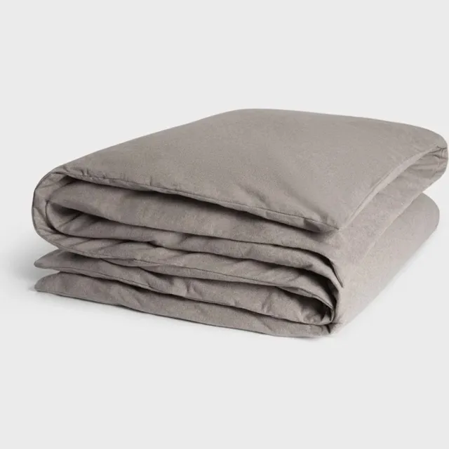 Yumeko dekbedovertrek flanel stone bruin 260x240 (zonder slopen) - Biologisch & ecologisch Stone Brown