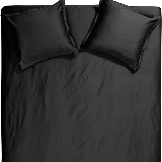 Cinderella Sundays Dekbedovertrek - Extra breed - Satijn - 260x200/220 cm - Zwart