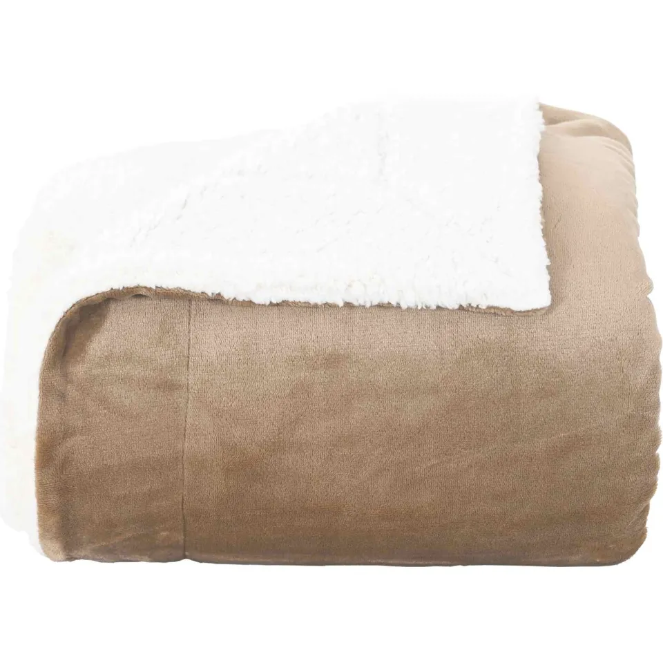 vidaXL plaid Camel 150 x 130 cm 1 kg Fleece, foto 4
