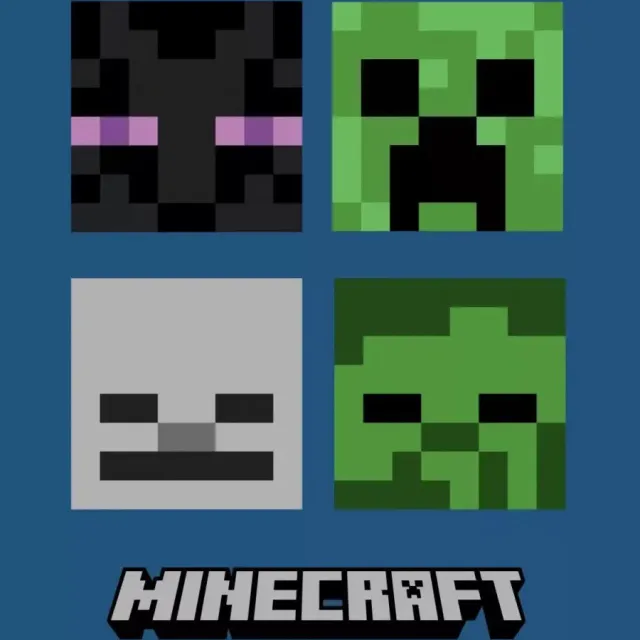 Minecraft fleece deken - 100 x 150 cm (blauw)