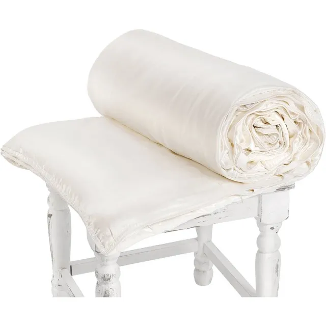 Emperior Silk 100% Zijden zomerdekbed Dolce (175g/m2) - zijden tijk - 260x240cm - Silk Heaven - 260x240cm Wit