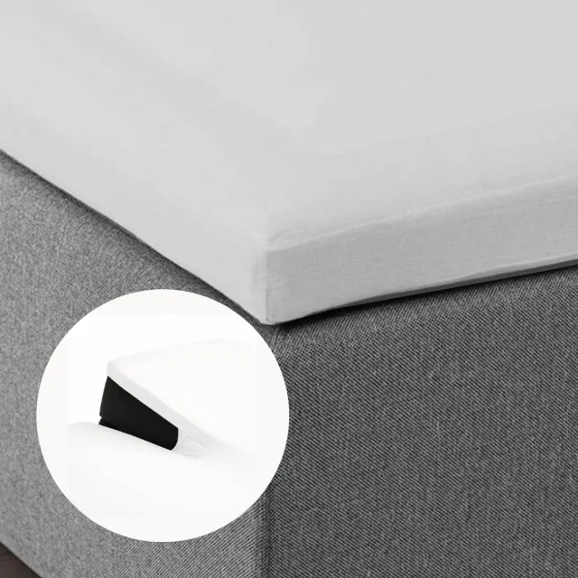 Y-not® Dubbel Jersey Split Topper Hoeslaken 160x200/220 – 100% Katoen – Extra Dik & Zacht – 22 cm Hoek – Split 85 cm – Wit – Y-NOT