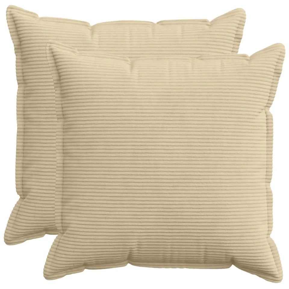 vidaXL Kussensloop 2 st HOUTEN Grijs groen 70 x 70 cm corduroy, foto 3