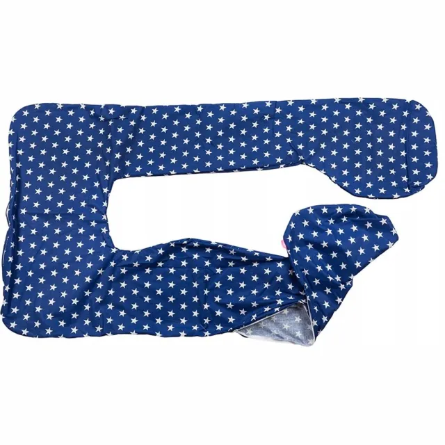 BabyUniverse Hoes voor U-vormige zwangerschaps-/voedingskussen - Blauwe Sterren