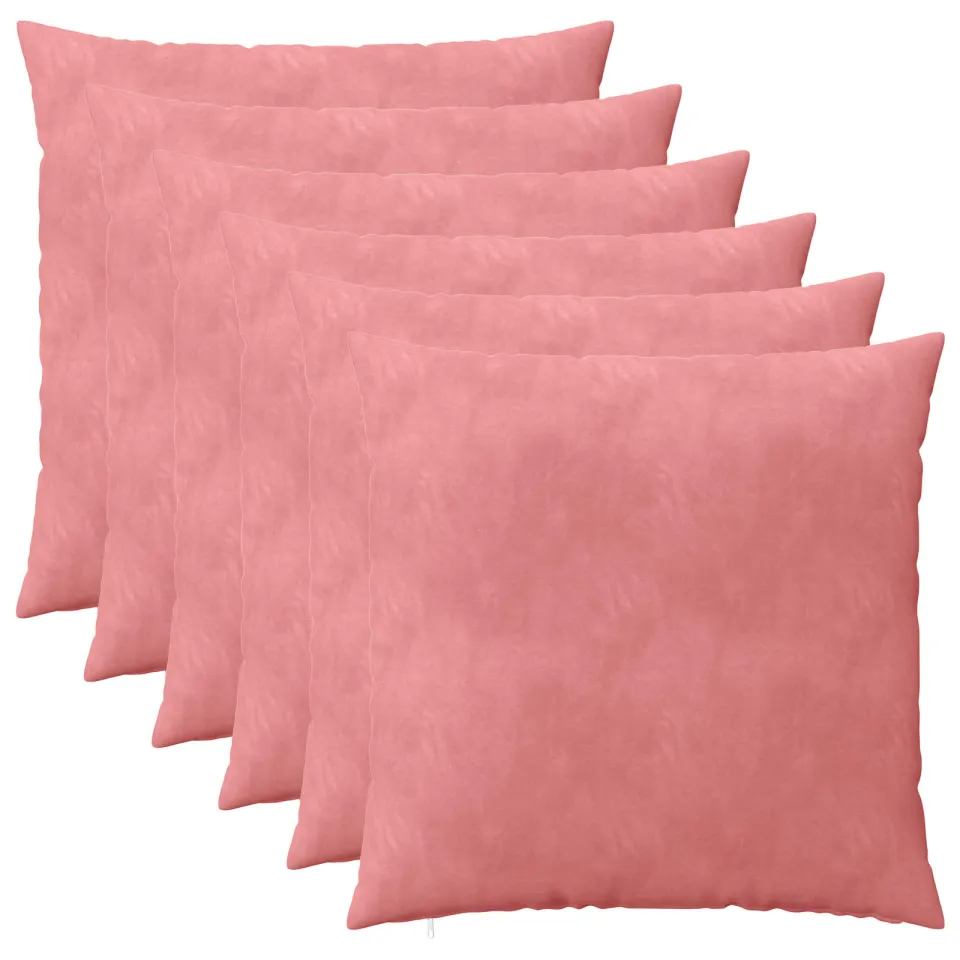 vidaXL Kussensloop 6 st HEERLEN Roze 55 x 55 cm fluweel, foto 3