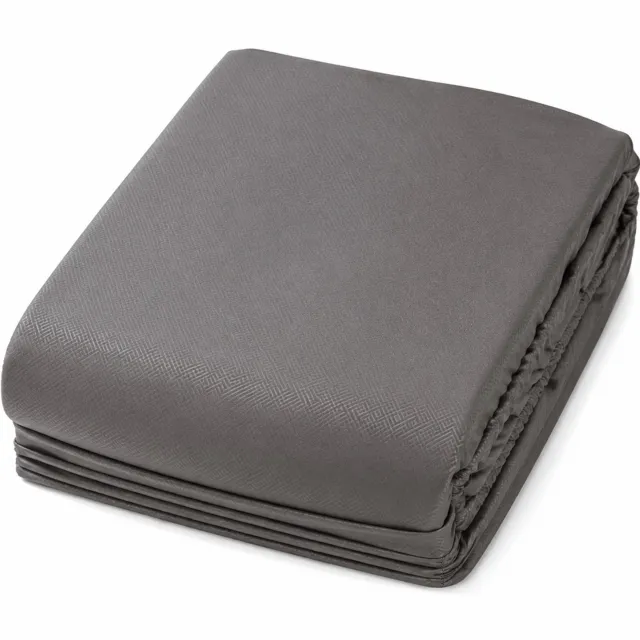 SWGOTA Waterdichte hoeslakenset donkergrijs, 200×200 cm, geborstelde stof, 1 hoeslaken en 2 kussenslopen, voor matrassen tot 30 cm dik