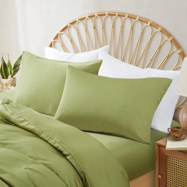 Bamboebaas premium bamboe kussenslopen - Soft green - 60x70 cm - 2 stuks - 100% biologisch bamboe - Antibacterieel - Hypoallergeen - Zijdezacht - Thermoregulerend Lichtgroen