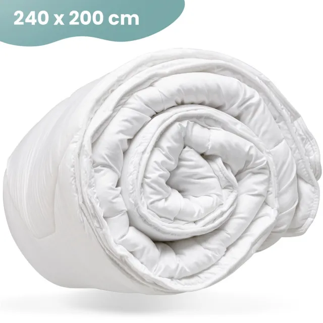 MATRAPUR Luxe 4 Seizoenen Dekbed 240 x 200 - Hotel Kwaliteit - Anti Allergie - Zomerdekbed & Winterdekbed Wit