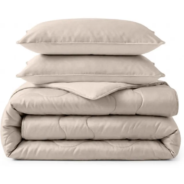 Sleeptime Verkoelend Dekbed zonder Overtrek - Wasbaar Dekbed - Inclusief Slopen - 200x200 - Taupe