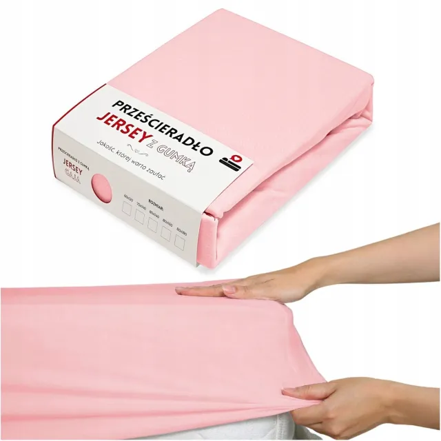 Gaja Jersey Hoeslaken 80x160cm Katoen met Elastiek - Licht Roze