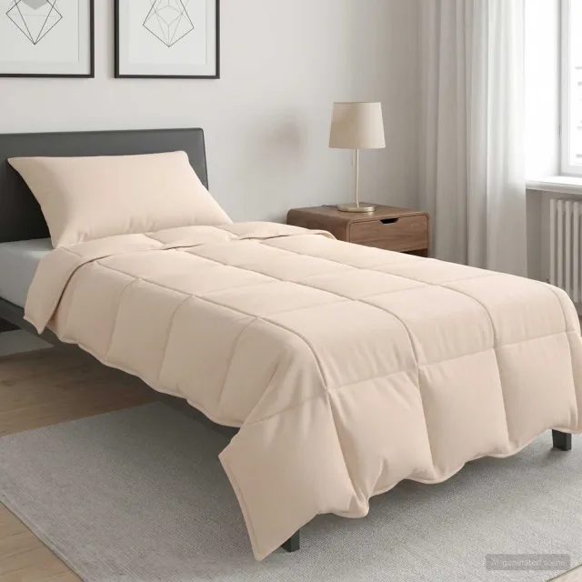 vidaXL Dekbedset 2 st 137 x 200 cm Zomer 150 g/m² dekbed Beige