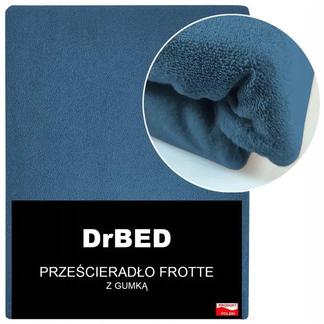 DrBED Terry Hoeslaken 90x200 cm - Zacht, vaker, Blauw, Nederlands Product