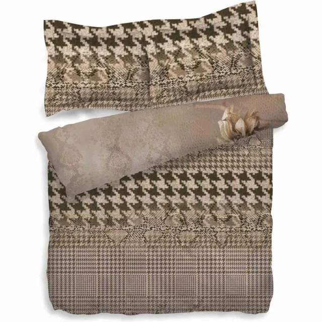 Heckett & Lane HnL dekbedovertrek Driden - Warm Taupe
