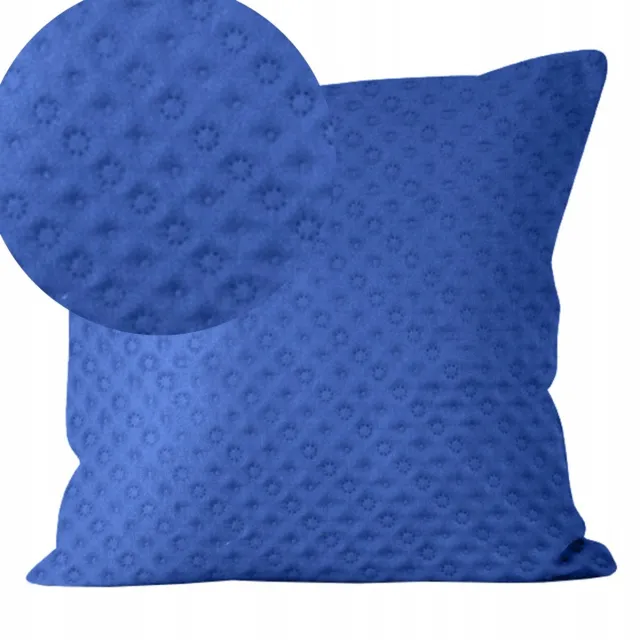 DOMAREX Pikée Sierkussenhoes Donkerblauw 45x45 cm - Stijlvolle Decoratie