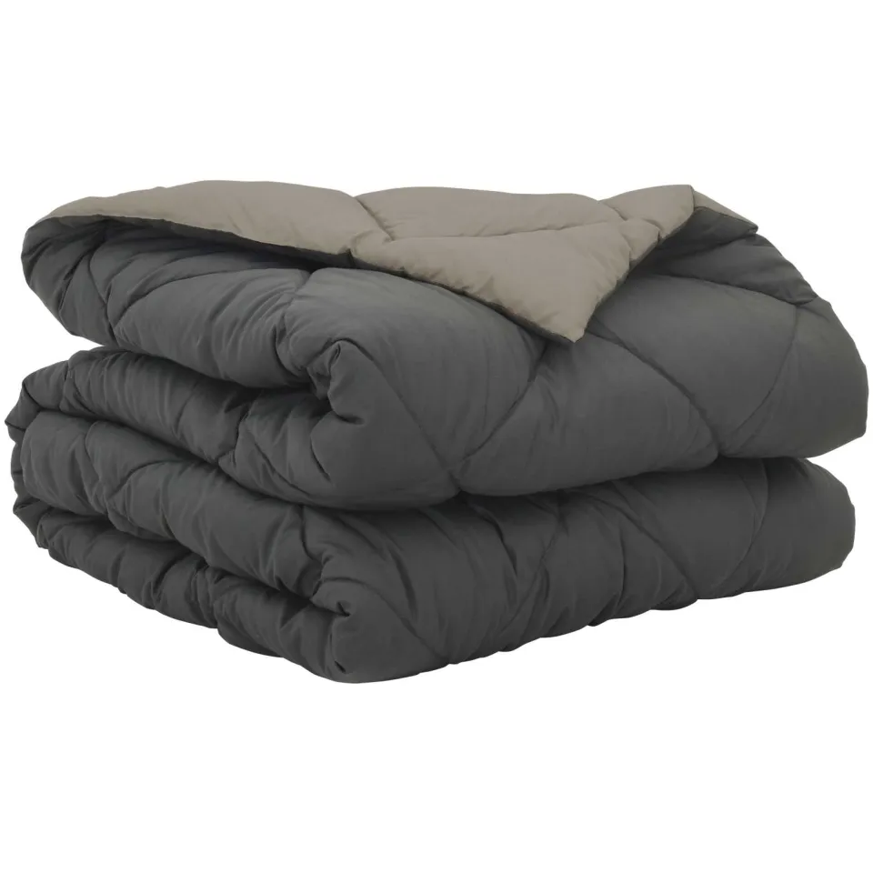 vidaXL Zomer Dekbed 200 x 140 cm 200 gsm Microvezel lichtgrijs, foto 3