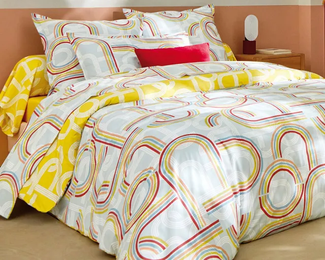 Blanc des Vosges dekbedovertrek Retro Curry 240x220 cm geel