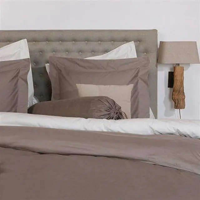 Heckettlane HnL Refined dekbedovertrek Peach Twill Taupe 155x220cm + 80x80cm