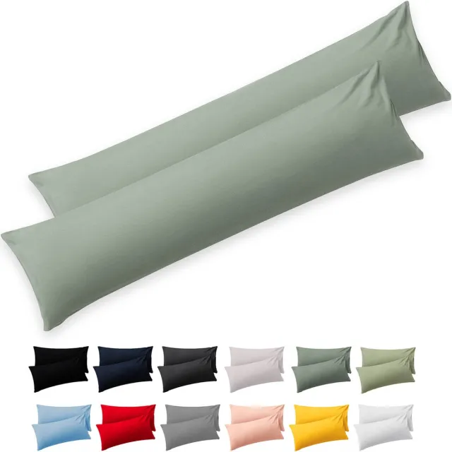 Blumtal Set Van 2 Kussenslopen - Superzachte Premium Jersey Kussenhoes - 100% Katoen - 40 x 145 cm - Mintgroen