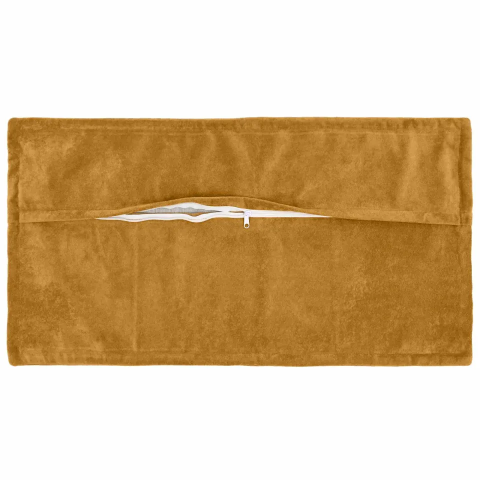 vidaXL Kussensloop 2 st HOUTEN Geel 40 x 70 cm Microfiber Fleece, foto 3