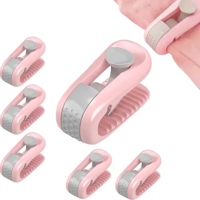 LOUZIR 6 Stuks - Dekbedclips - Klemmen – Knijpers – Dekbed Clips - Stevige Dekbedclips - Met Opbergbox - LOUZIR Roze