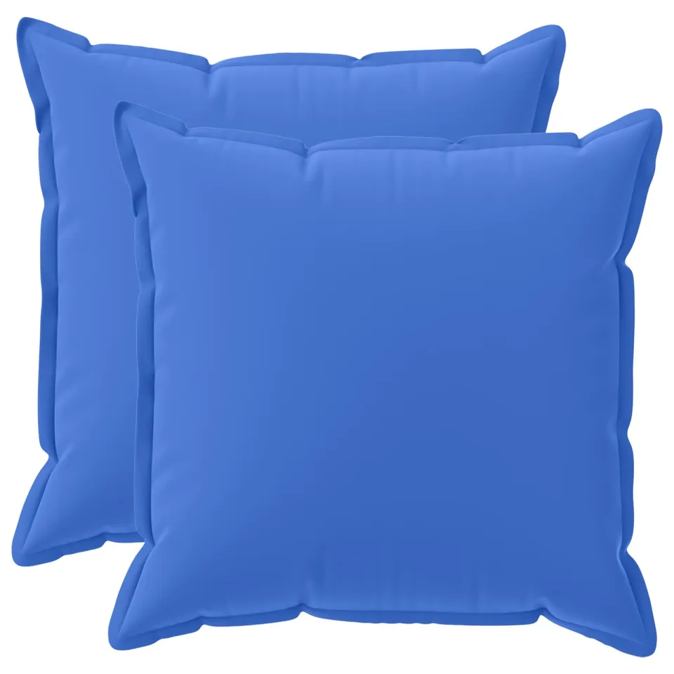 vidaXL Kussensloop 2 st HOUTEN Koninklijk Blauw 55 x 55 cm Polyester, foto 3