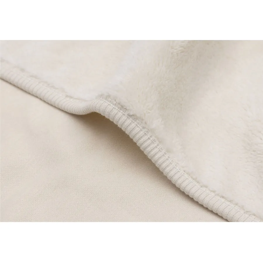 Jollein wiegdeken Basic Jersey Sherpa Oatmeal beige, foto 6