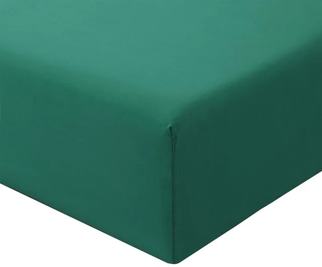 Ibenzoa Ultrazacht Microvezel Hoeslaken voor Comfortabele Nachtrust - Groen, 180 x 200 cm