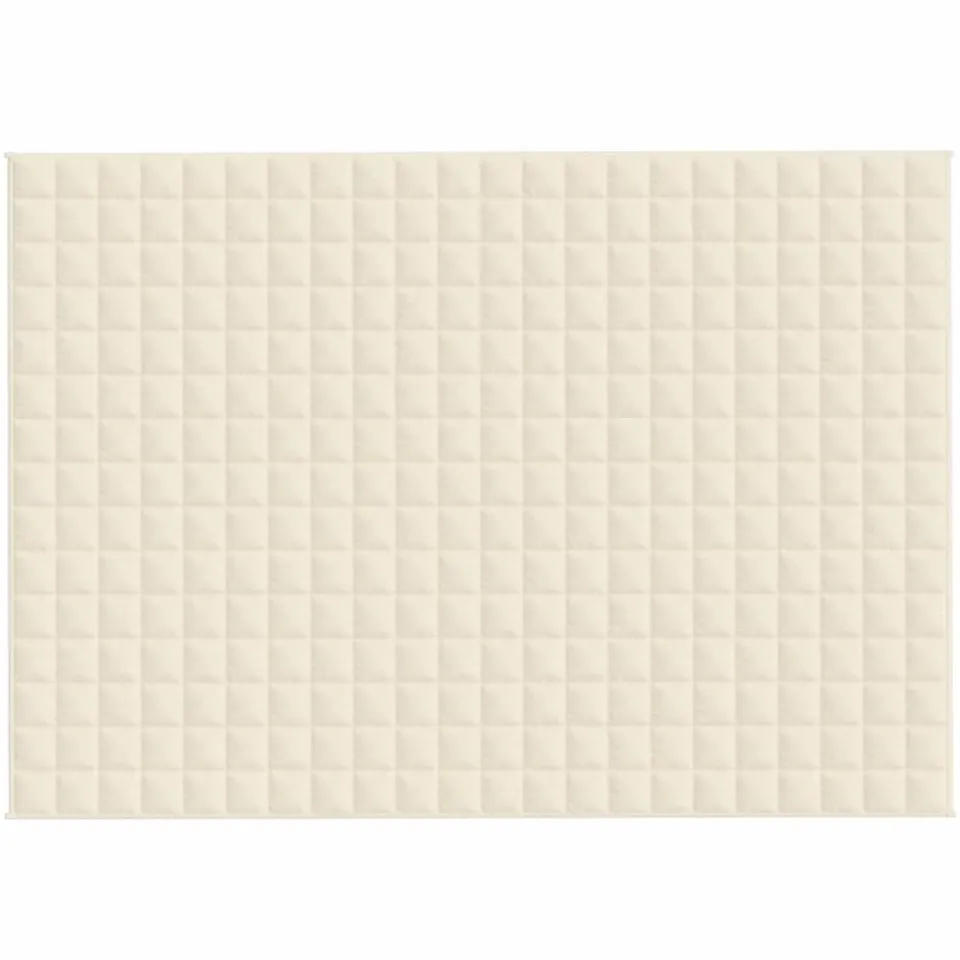 vidaXL Verzwaringsdeken 155x220 cm 11 kg stof lichtcrèmekleurig