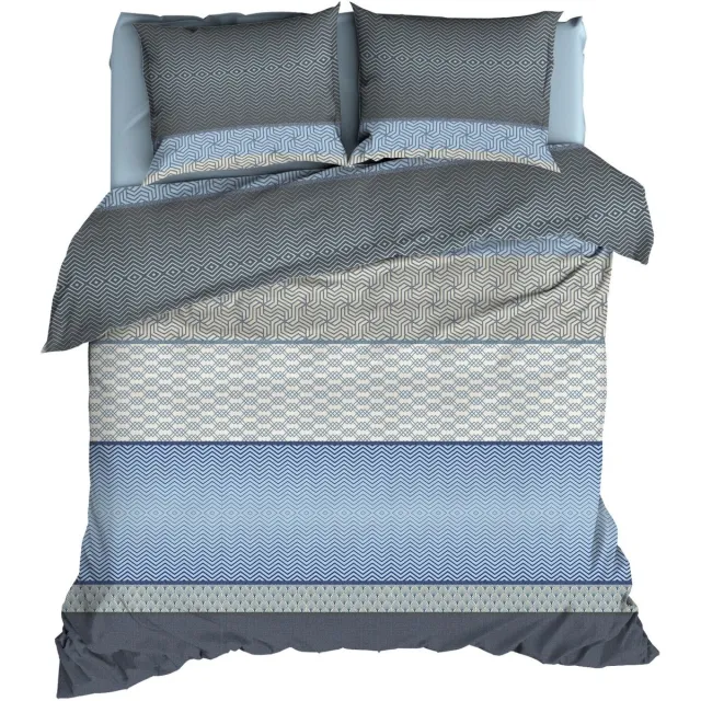 Satin D Or Satin d'Or Dekbedovertrek Satijn Maddox Blauw - 240 x 200/220 cm + 2 kussenslopen - [Blauw]