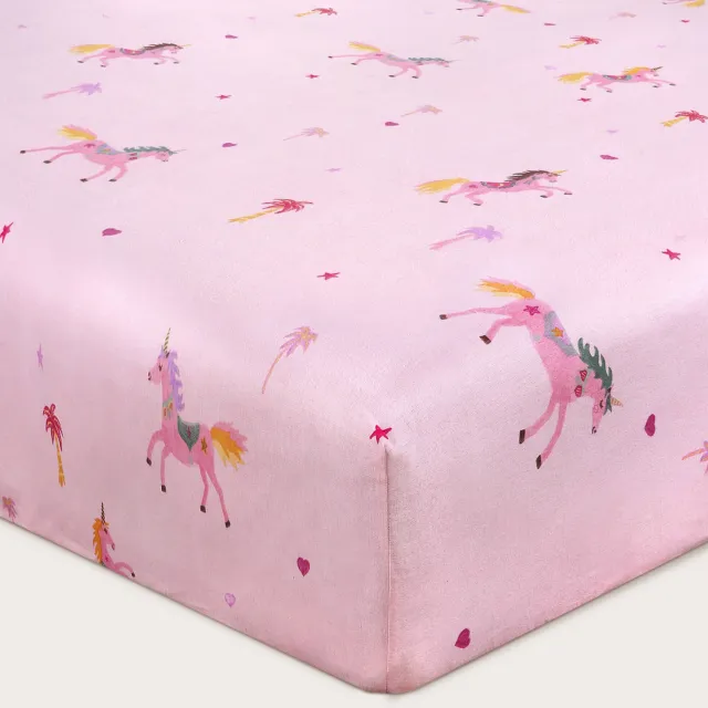 NOUS Kids flanellen kinderhoeslaken 70x150 cm - roze