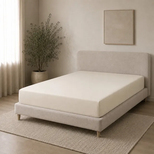 AMSTELINEN Hoeslaken 160x200 – Premium Hotelkwaliteit – TENCEL™ Lyocell Sateen – Classic Ivory – Twijfelaar – Koeler Slapen, Zacht, Ademend & Hypoallergeen