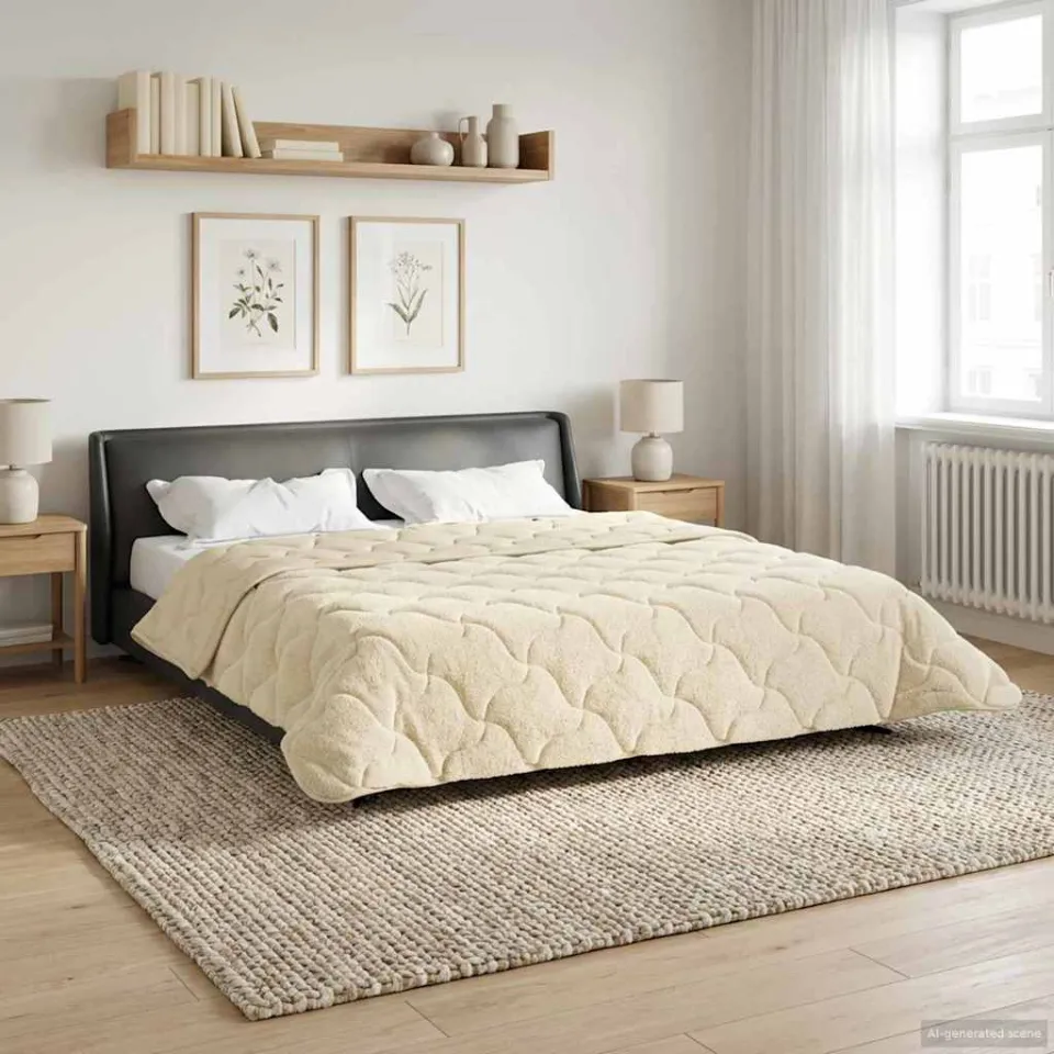 vidaXL Winter Dekbed 200 x 220 cm Winter Crème Ademend, foto 4