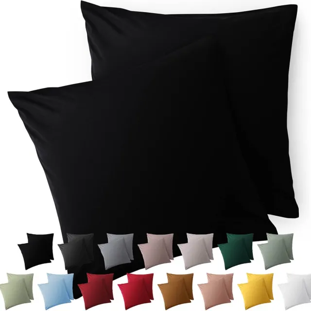 Blumtal Kussensloop Microvezel Kussenhoes 60 x 60 cm - Zwart - Set van 2