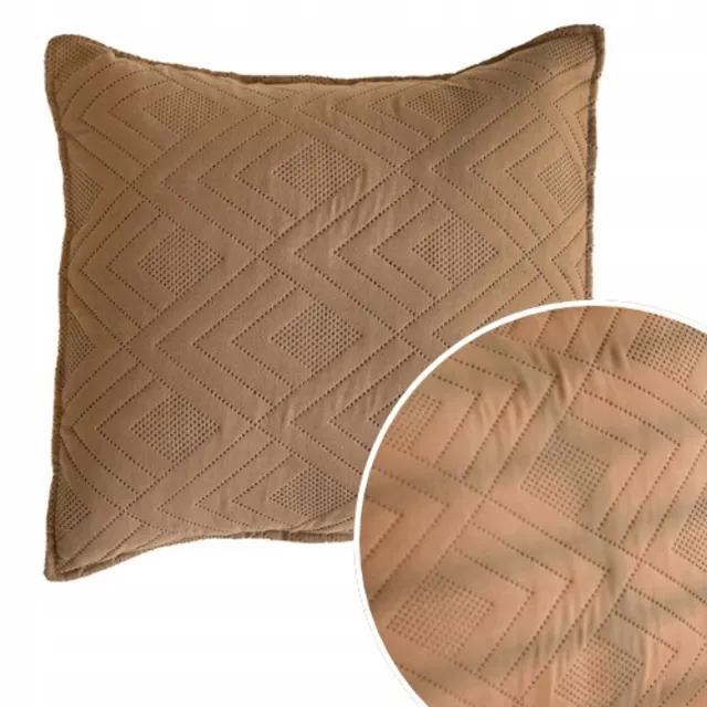 Markizeta Bruine Decoratieve Kussenhoes Geometrisch Patroon 40x40 cm
