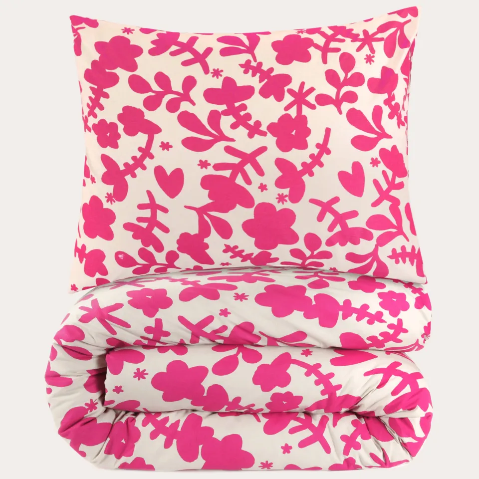 NOUS Kids katoenen dekbedovertrek kinderbed (120x150 cm) roze, foto 2