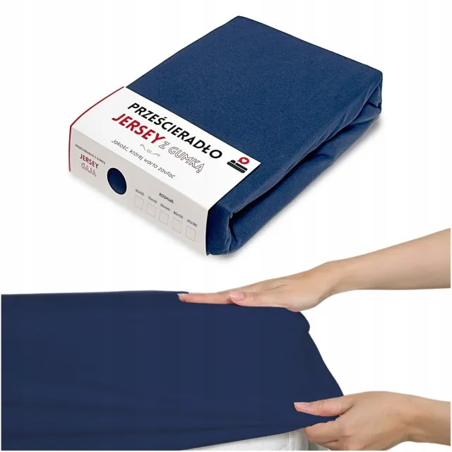 Gaja Jersey Hoeslaken 80x180 cm met Elastiek - krachtige Katoen Blauw