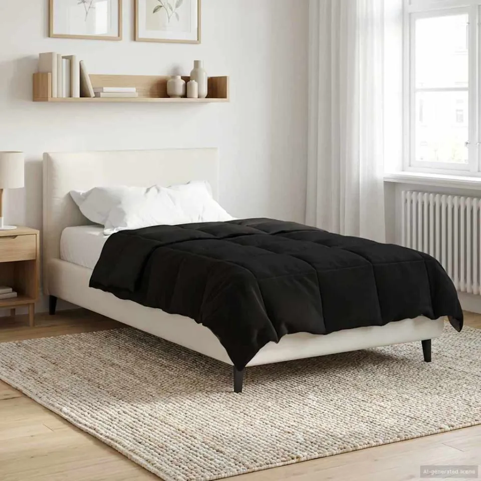 vidaXL Winter Dekbed 155 x 220 cm Winter Microfiber (100% polyester) zwart, foto 4