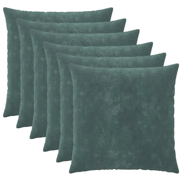 vidaXL Kussensloop 6 st HEERLEN Zee blauw 70 x 70 cm Microfiber Fleece