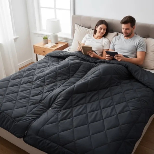 Bedsupplies 4 Seizoenendekbed - Wasbaar Dekbed - Dekbed Zonder Overtrek - 200x220 - Zwart