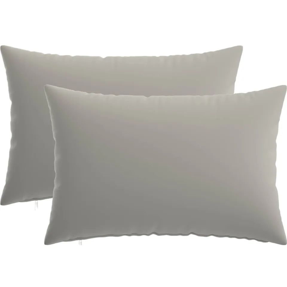 vidaXL Kussensloop 2 st HEERLEN Grijs 50 x 80 cm Polyester