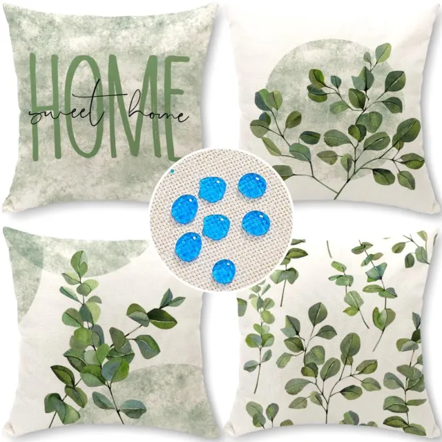 Ibenzoa Waterdichte Kussensloop Lente - 4 Stuks 45x45cm - Decoratief Buitenkussen groen