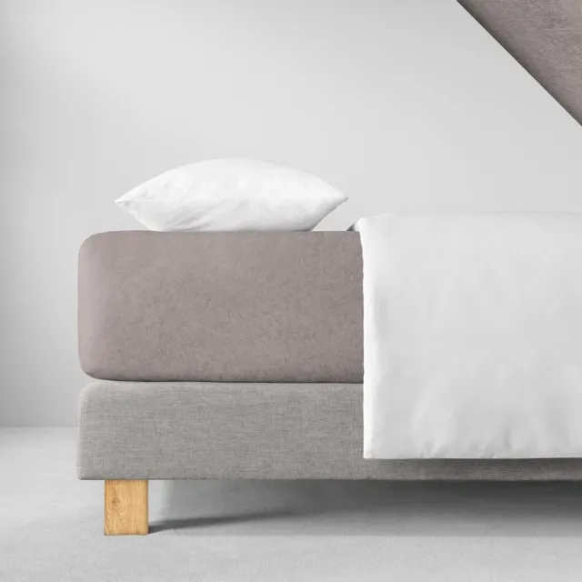 Estella 800 - Velours hoeslaken - 100 x 200 cm - Grijs - Voor matrassen tot 22 cm