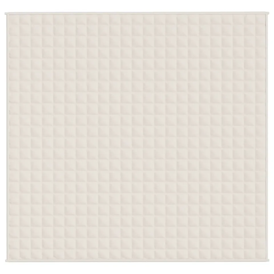 vidaXL Verzwaringsdeken 220x240 cm 15 kg stof lichtcrèmekleurig