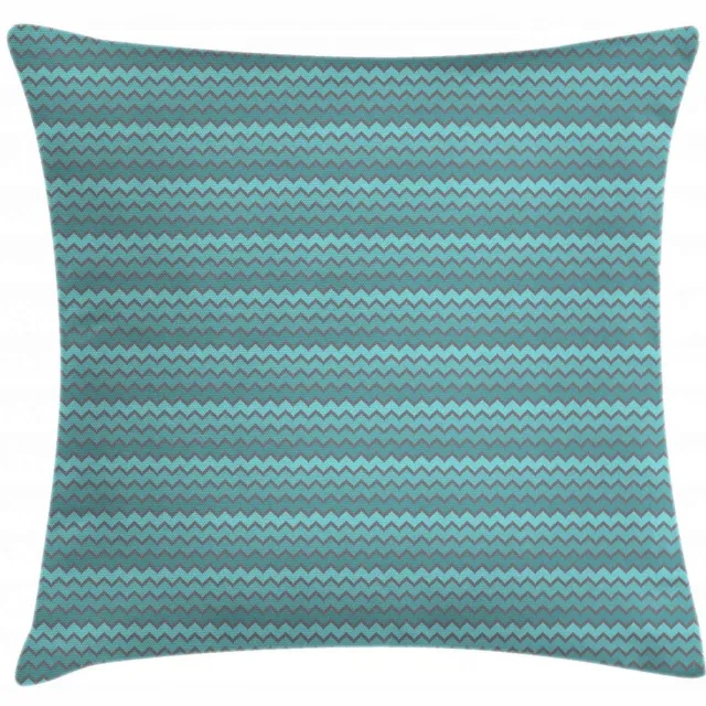 ABAKUHAUS hoekkussenhoes – Zigzag Blauw – 40x40 cm – Dubbelzijdig bedrukt, met rits Blassblauw